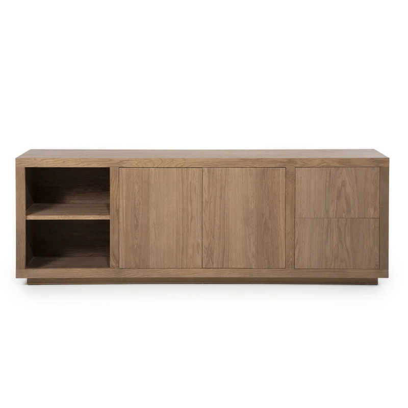 Sideboard hellbraun Eiche furniert, Anrichte braun Eiche furniert, Breite 200 cm