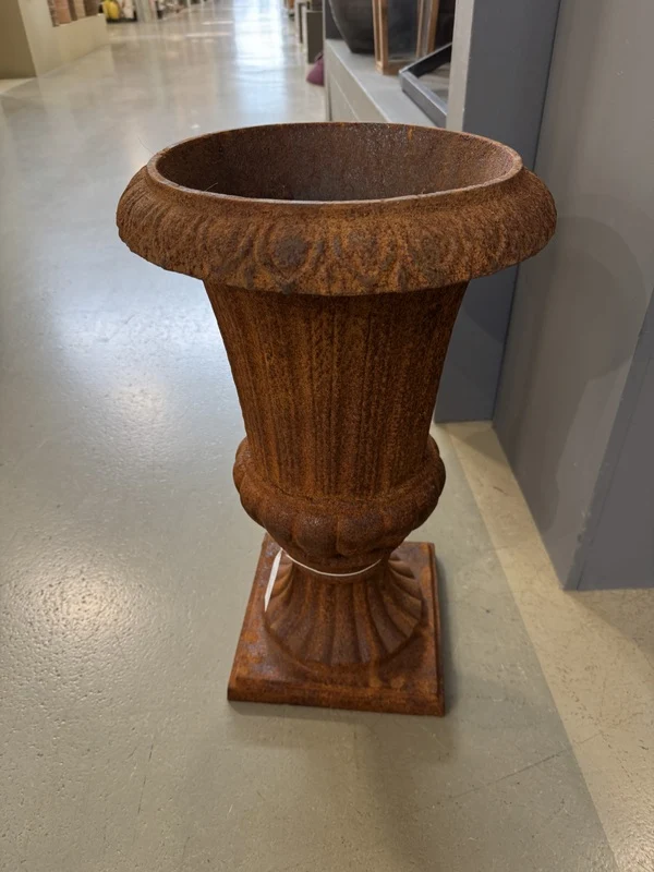 Gartenvase Rost Gusseisen, Vase Gusseisen, Vase Rost, Höhe 77 cm
