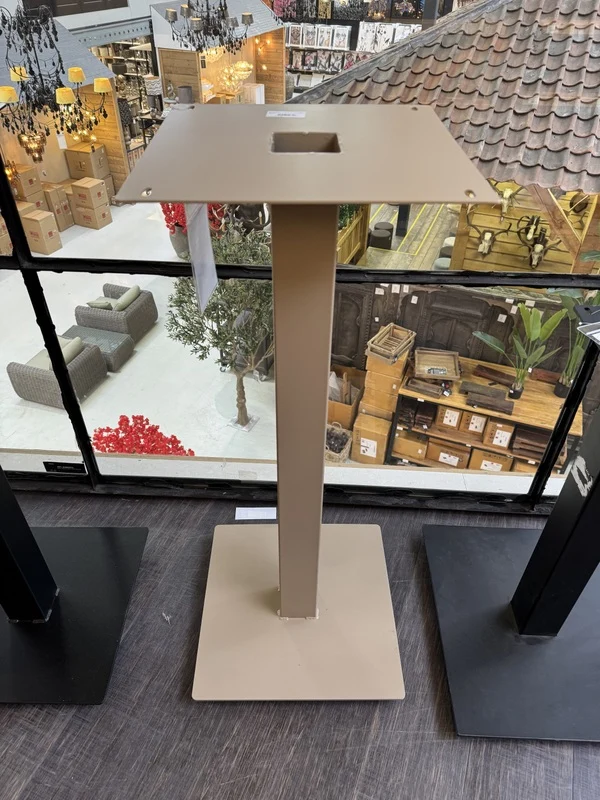 Batischfuß taupe, Bar-Tischgestell taupe, Höhe 101 cm
