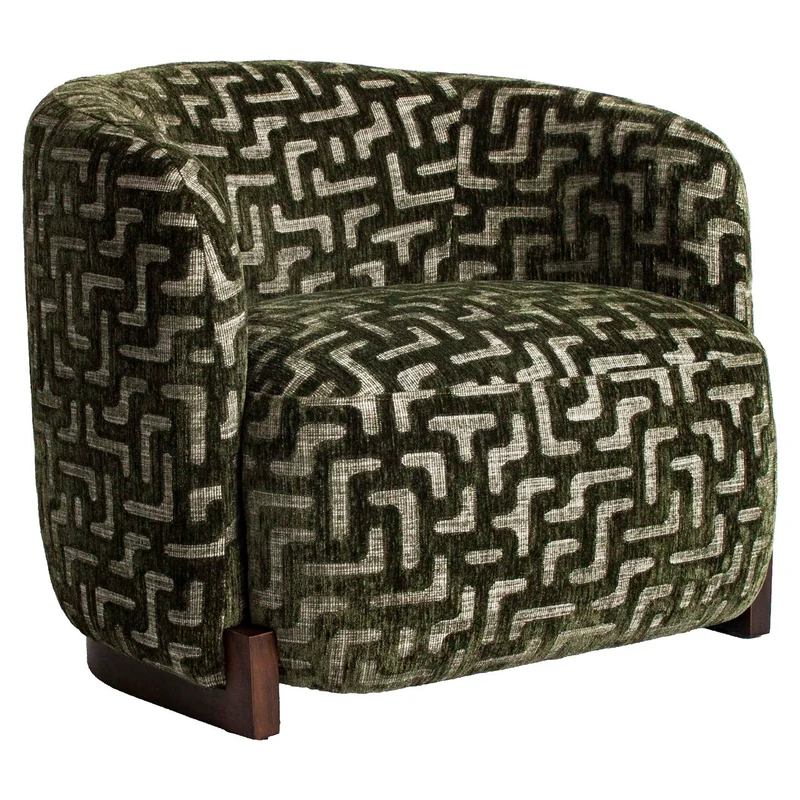 Sessel grün-braun, Longe-Sessel grün, Breite 91 cm