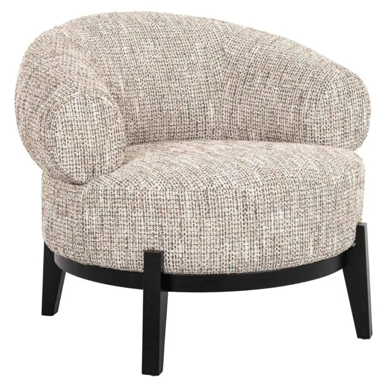 Sessel beige-schwarz, Longe-Sessel beige, Breite 87 cm cm