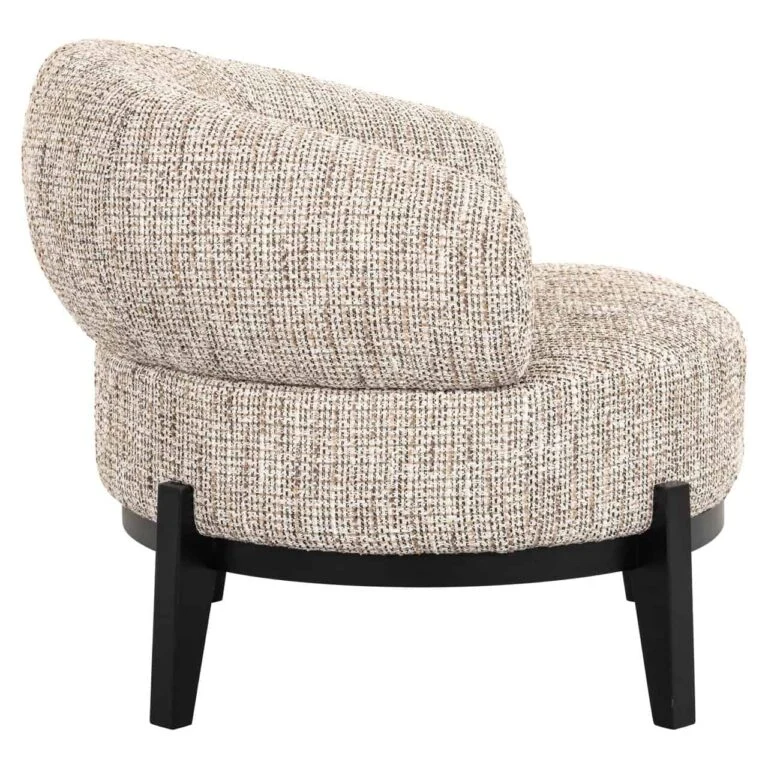 Sessel beige-schwarz, Longe-Sessel beige, Breite 87 cm cm