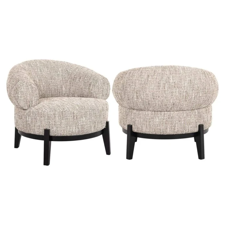 Sessel beige-schwarz, Longe-Sessel beige, Breite 87 cm cm