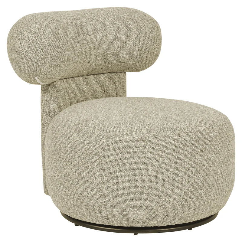Sessel drehbar Farbe-Sand, Longe-Sessel drehbar, Breite 59 cm
