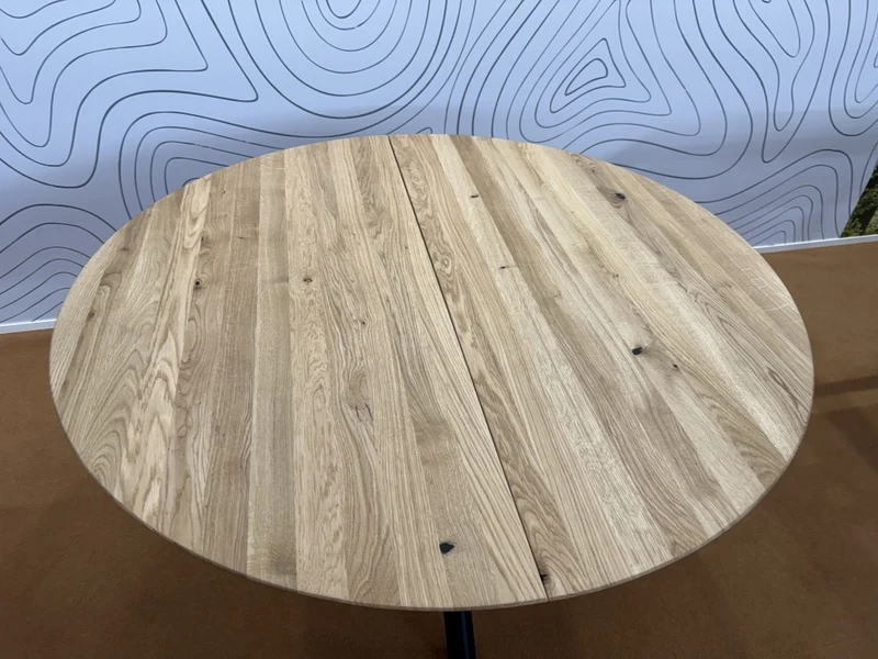 Esstisch rund ausziehbar Eiche, Tisch ausziehbarer rund, Tisch rund Eiche, Länge 120-170 cm