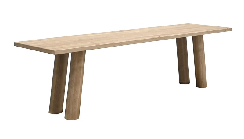 Bartisch Naturholz Akazie, Esstisch grau Höhe 90 cm , Länge 260 cm