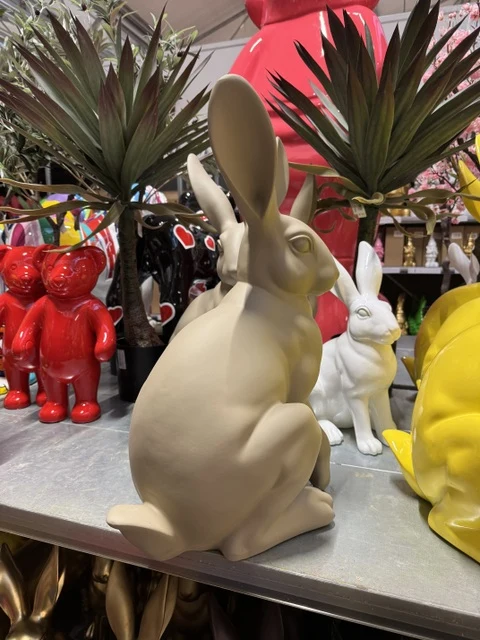 Osterhase taupe, Deko-Hase taupe, Hase taupe, Höhe 60 cm