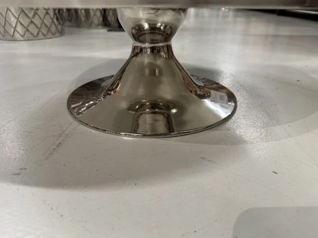 Etagere Silber, Etagere rund, Höhe 100 cm