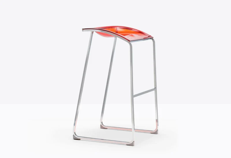 Design Barhocker rot, Sitzhöhe 65 cm