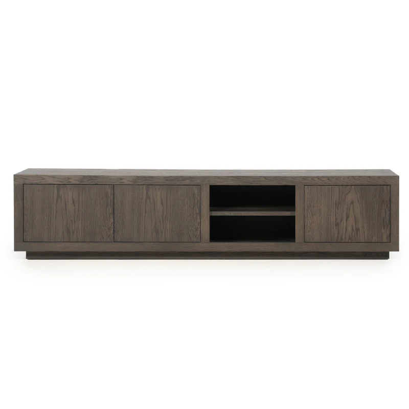 Fernsehschrank braun Eiche furniert, TV Schrank braun Eiche furniert, Lowboard braun Eiche furniert, Breite 200 cm