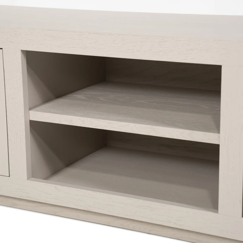 Fernsehschrank taupe Eiche furniert, TV Schrank taupe Eiche furniert, Lowboard taupe Eiche furniert, Breite 160 cm