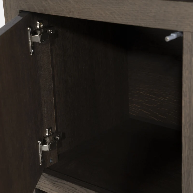 Highboard braun Eiche furniert, Hochschrank braun Eiche furniert, Höhe 170 cm