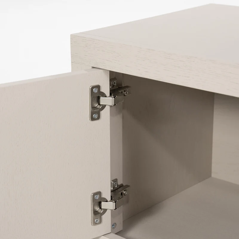 Sideboard taupe Eiche furniert, Anrichte taupe Eiche furniert, Breite 200 cm