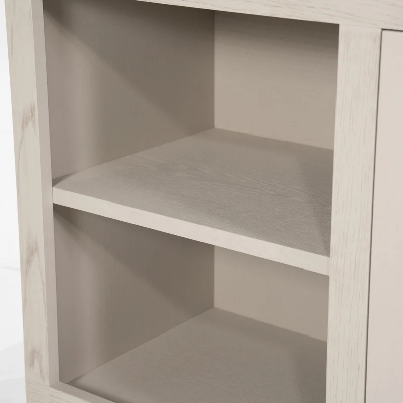 Sideboard taupe Eiche furniert, Anrichte taupe Eiche furniert, Breite 200 cm