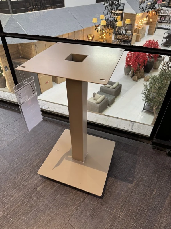 Bistrotischfuß taupe, Tischgestell taupe, Höhe 72 cm