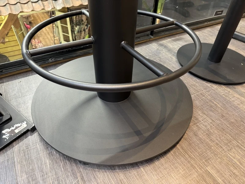 Bartischfuß rund schwarz, Bartischgestell rund schwarz, Höhe 106 cm