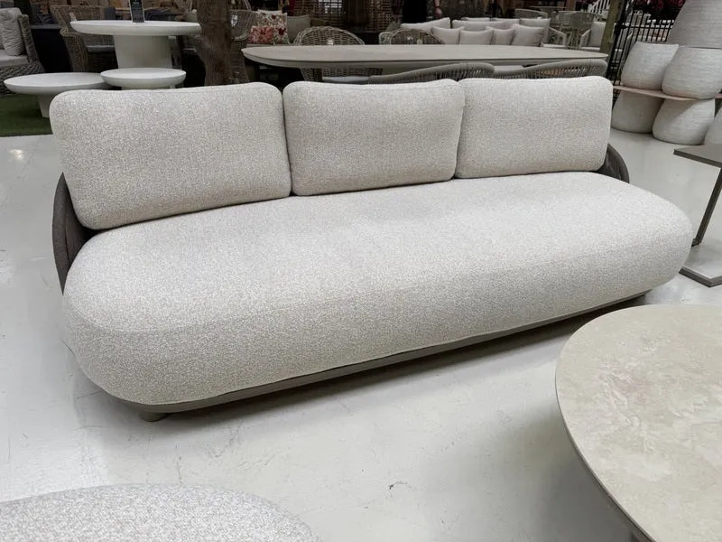 Gartensofa 3-Sitzer taupe, Breite 222 cm