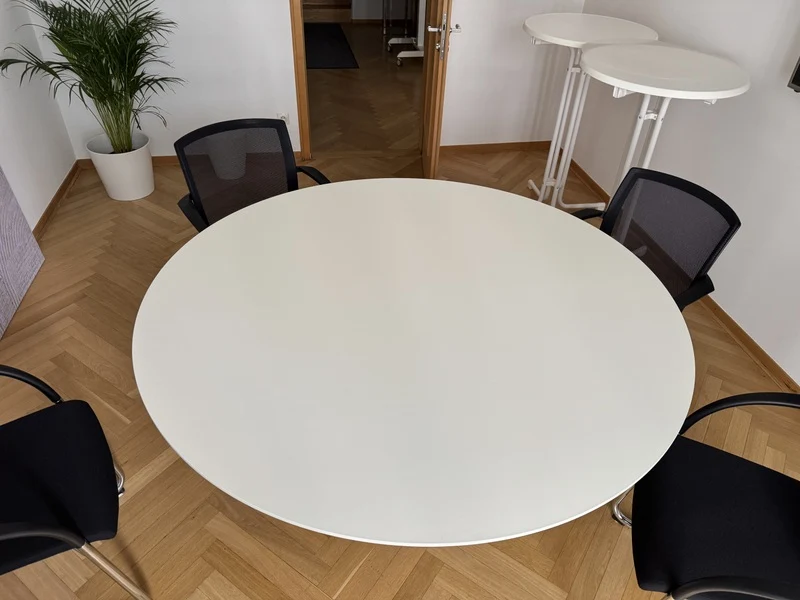 Tisch rund weiß, runder Esstisch weiß, Tisch weiß, Durchmesser 159 cm