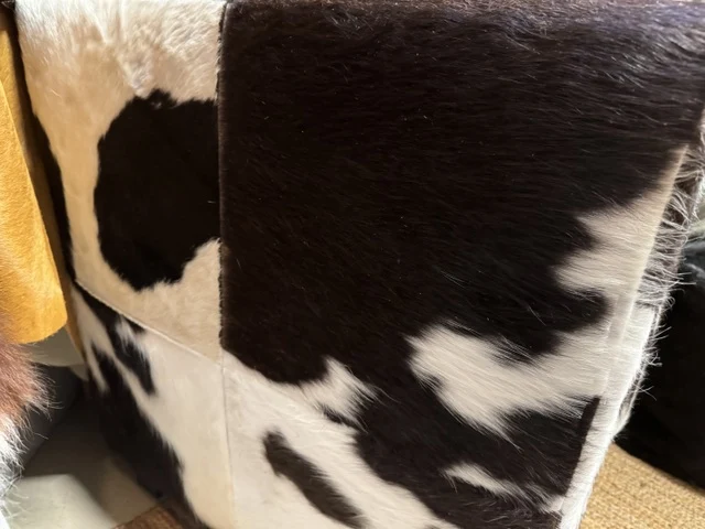 Sessel schwarz-weiß Kuhfell, Sessel Kuhfell schwarz
