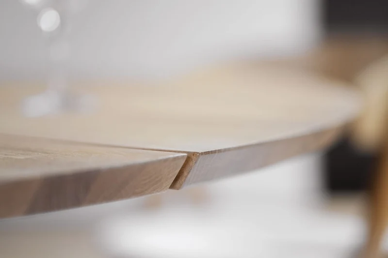 Esstisch rund Eiche-Natur, runder Tisch Eiche massiv, Durchmesser 130 cm