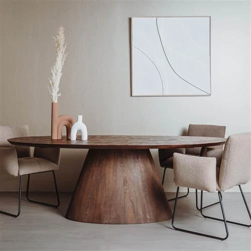 Esstisch braun oval, Tisch oval braun, Länge 260 cm