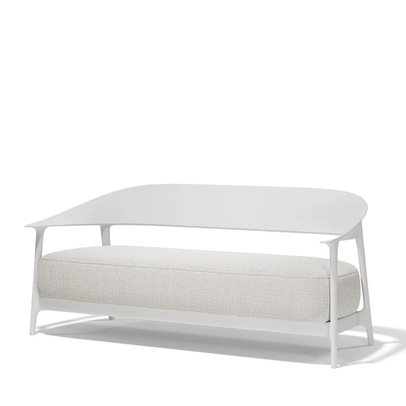 Sofa weiß, Gartensofa weiß, Breite 172 cm