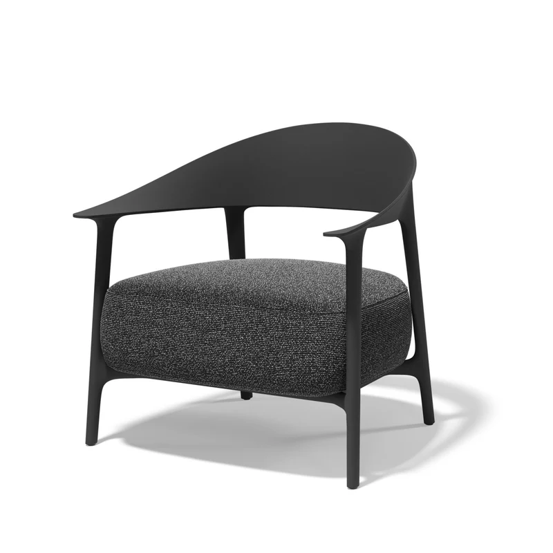 Sofa schwarz, Gartensofa schwarz, Breite 172 cm
