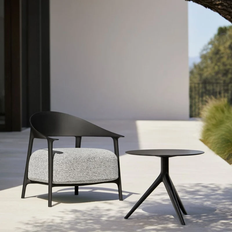 Gartensessel taupe, Sessel taupe, Loungesessel taupe, Breite 73 cm