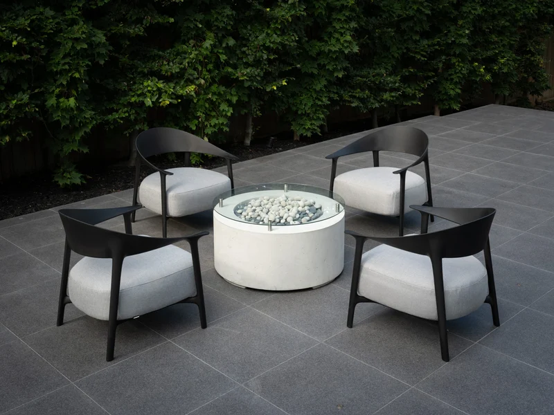 Sofa schwarz, Gartensofa schwarz, Breite 172 cm