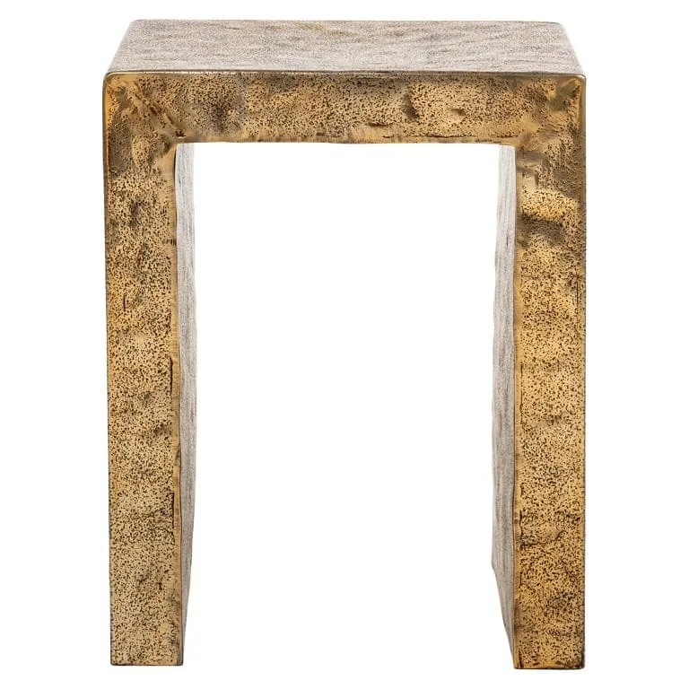 Beistelltisch Gold antik, Beistelltisch Metall, Höhe 50 cm
