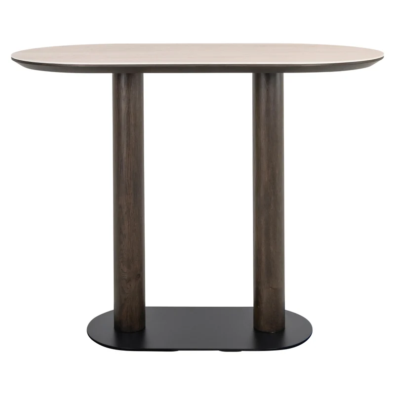 Bartisch Keramik beige-braun, Bartisch braun, Bartisch Metall Gestell, Breite 140 cm