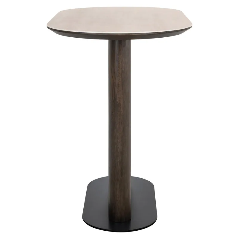 Bartisch Keramik beige-braun, Bartisch braun, Bartisch Metall Gestell, Breite 140 cm
