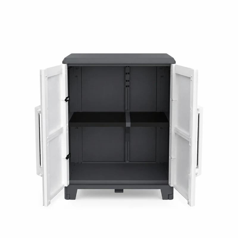 XL Kunststoffschrank 'Transforming' IP43 in Schwarz/Grau - Größe M