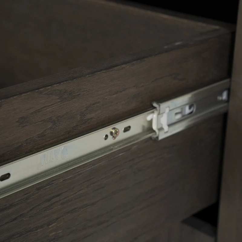 Wohnzimmerschrank braun Eiche furniert, Bücherregal braun Eiche furniert, Schrank braun Holz, Breite 200 cm