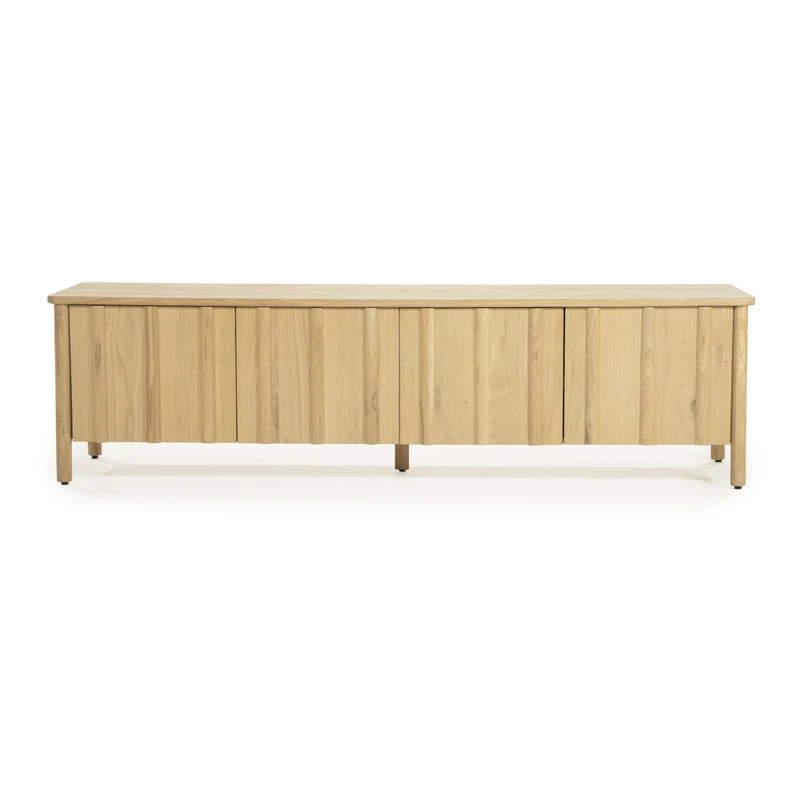 Fernsehschrank Holz furniert, TV Schrank Naturholz, Lowboard Holz, Breite 183 cm
