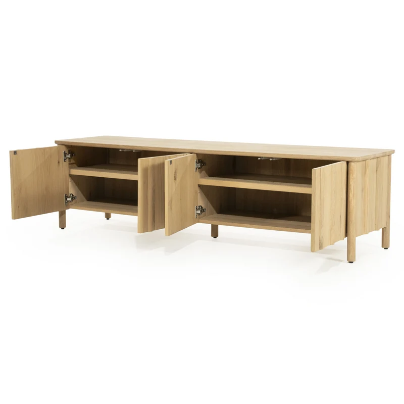 Fernsehschrank Holz furniert, TV Schrank Naturholz, Lowboard Holz, Breite 183 cm
