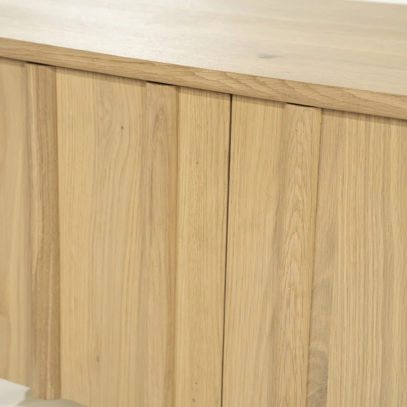 Kleiderschrank Holz furniert, Schrank Naturholz, Wohnzimmerschrank Holz, Breite 102 cm