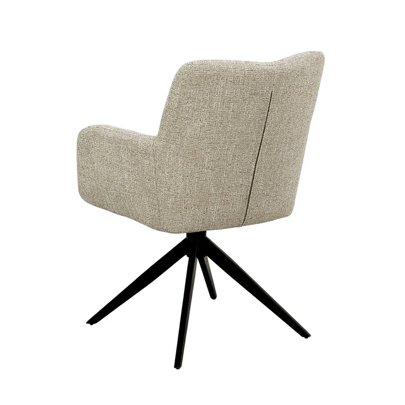Stuhl drehbar Farbe Sand, Esszimmerstuhl drehbar, Breite 62 cm