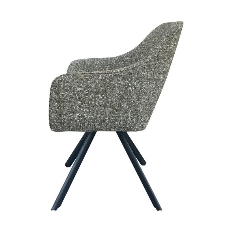 Stuhl grün-grau, Esszimmerstuhl grün, Stuhl Federkern grün, Breite 62 cm