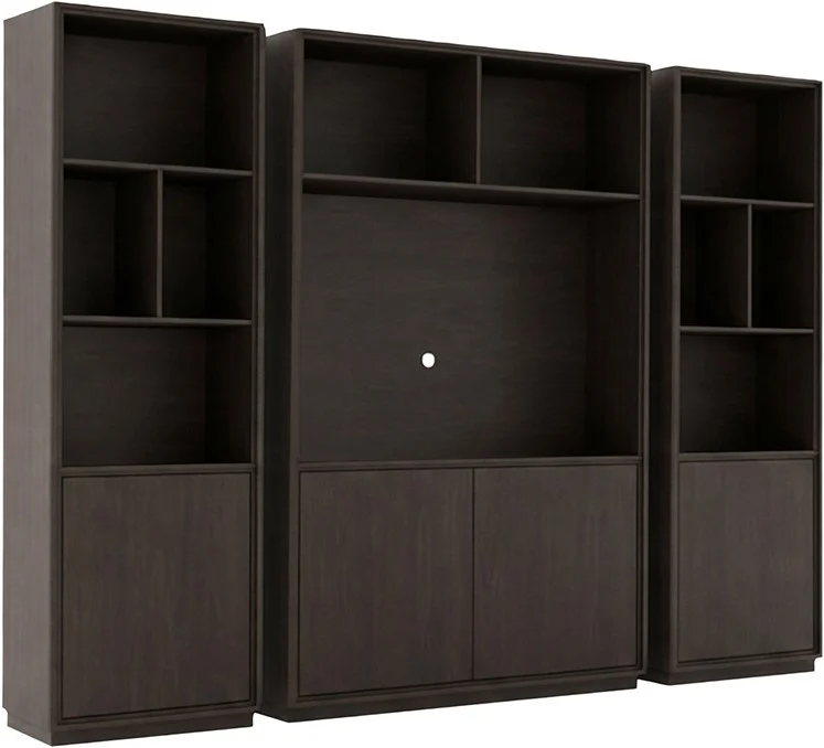 TV Schrank braun Eiche furniert, Wohnzimmerschrank braun Eiche-Natur, Breite 150 cm