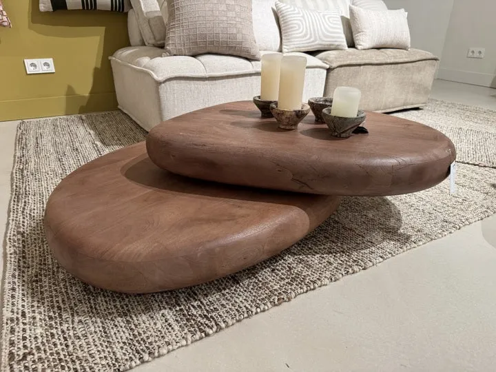 Couchtische ausziehbar-drehbar, Couchtisch braun Holz, Breite 100 cm