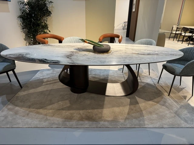 Esstisch oval Keramik, ovaler Tisch Keramik Tischplatte, Länge 300 cm