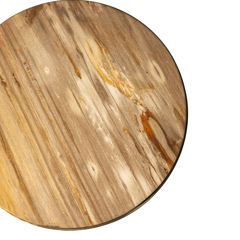 Beistelltisch rund Marmor, runder Beistelltischbeige, Durchmesser 21 cm