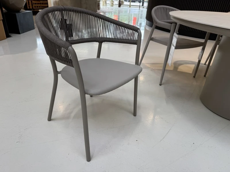 Gartenstuhl taupe, Gartenstuhl Textil-Metall