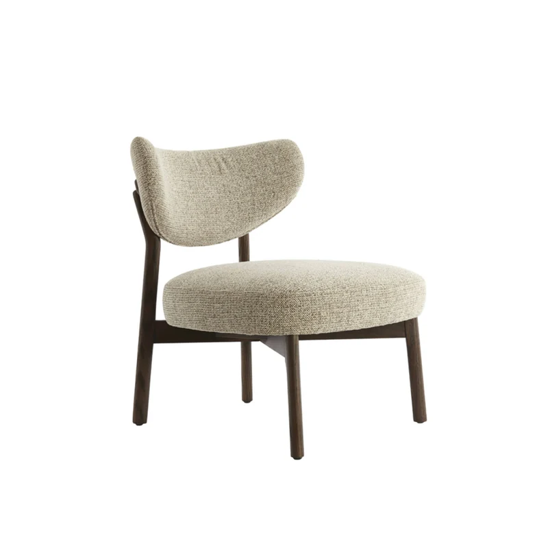 Sessel creme-braun, Sessel Holz-Gestell
