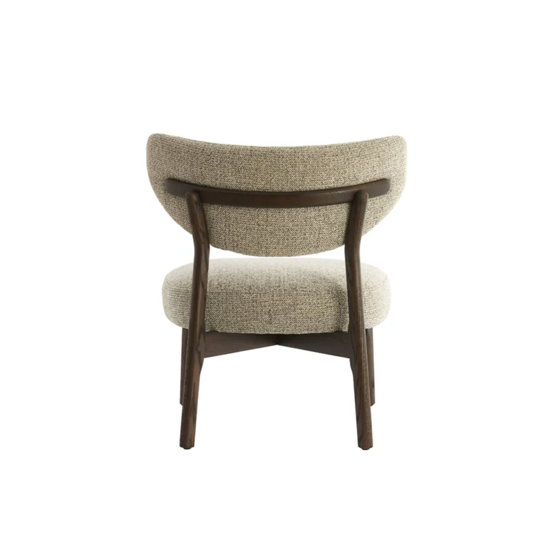 Sessel creme-braun, Sessel Holz-Gestell