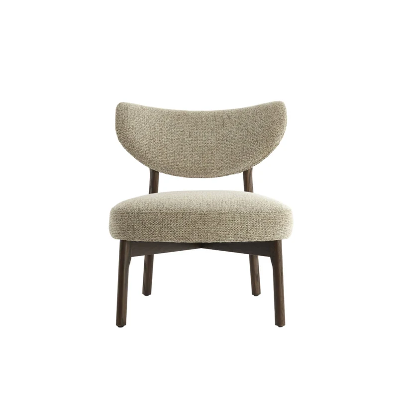 Sessel creme-braun, Sessel Holz-Gestell