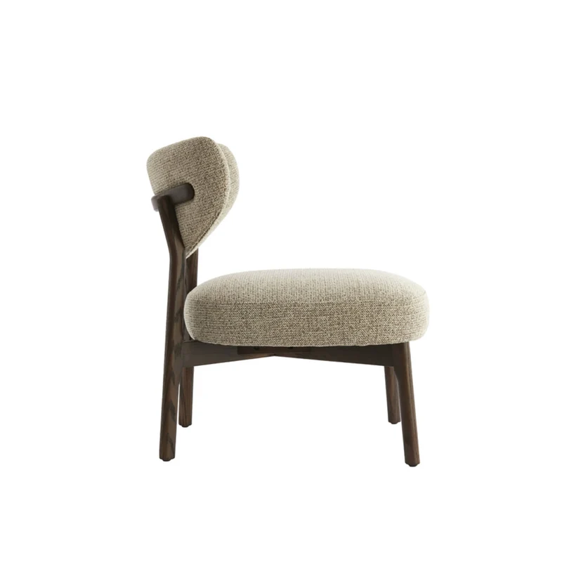 Sessel creme-braun, Sessel Holz-Gestell