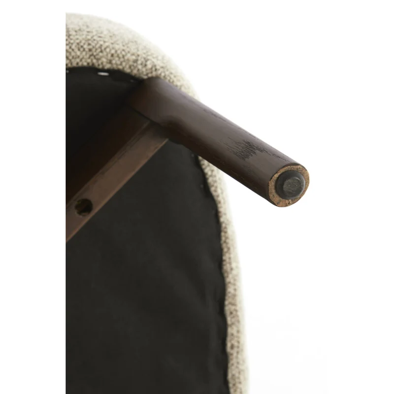 Sessel creme-braun, Sessel Holz-Gestell