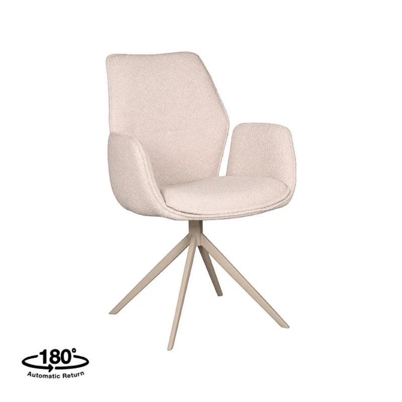 Stuhl creme-weiß drehbar, drehbarer Esszimmerstuhl taupe drehbar